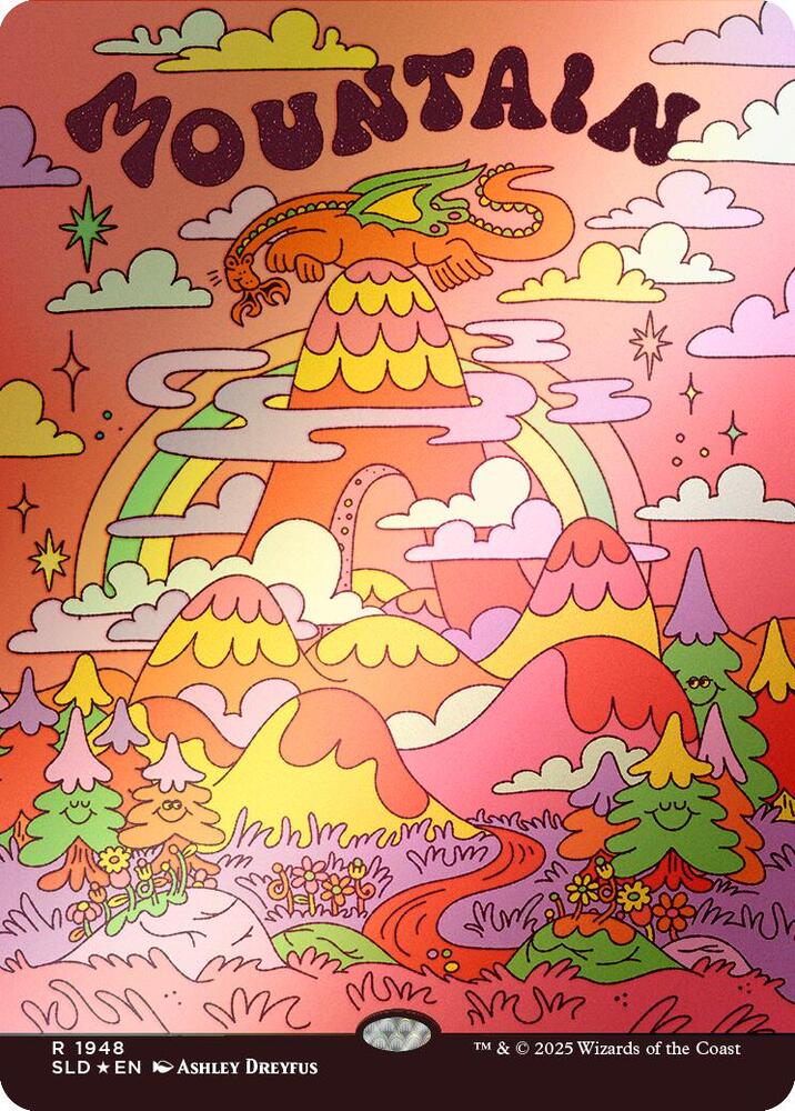 Mountain (Rainbow Foil) 1948 card from Secret Lair Drop Series