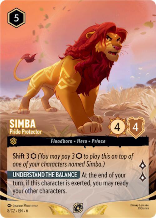 Simba - Pride Protector 8 card from Disney Lorcana Promo Cards