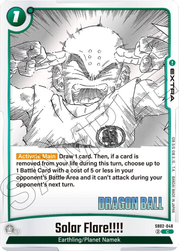 Solar Flare!!!! SB02-048 card from Manga Booster 02