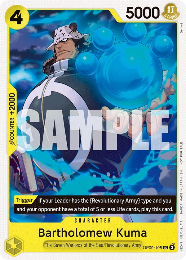 Bartholomew Kuma (Tournament Pack 2025 Vol. 4) OP09-108 card from One Piece Promotion Cards