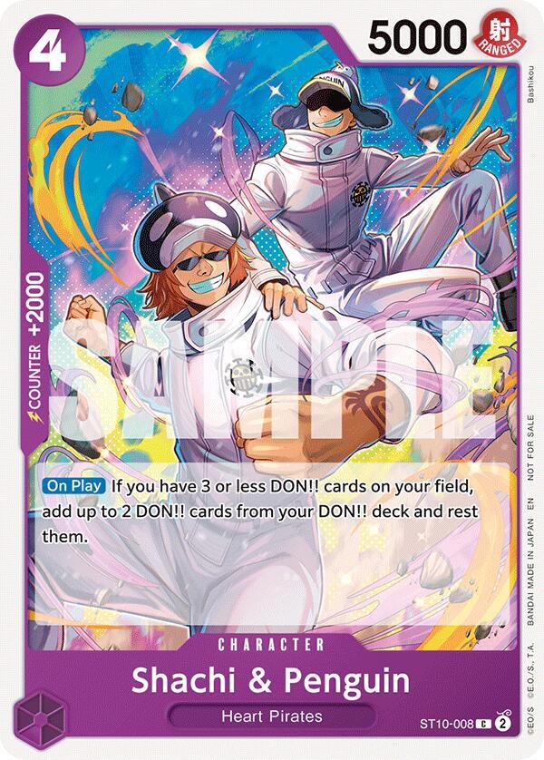Shachi & Penguin (Tournament Pack 2025 Vol. 4) ST10-008 card from One Piece Promotion Cards
