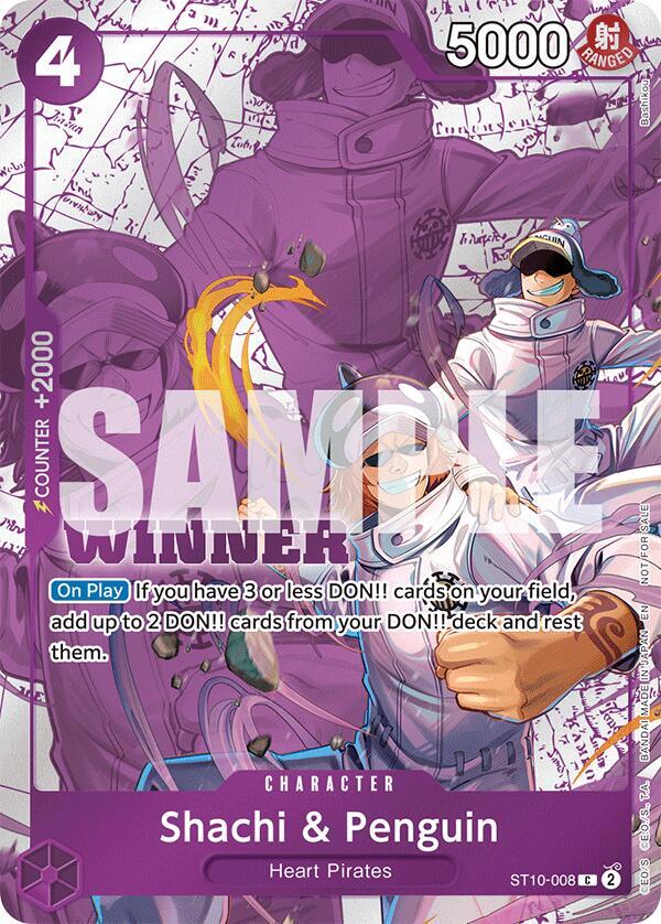 Shachi & Penguin (Winner Pack 2025 Vol. 4) ST10-008 card from One Piece Promotion Cards