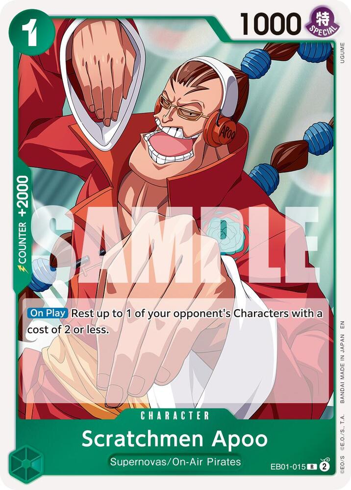 Scratchmen Apoo (Reprint) EB01-015 card from Premium Booster -The Best- Vol. 2