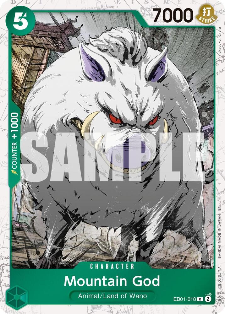 Mountain God (Pirate Foil) EB01-018 card from Premium Booster -The Best- Vol. 2
