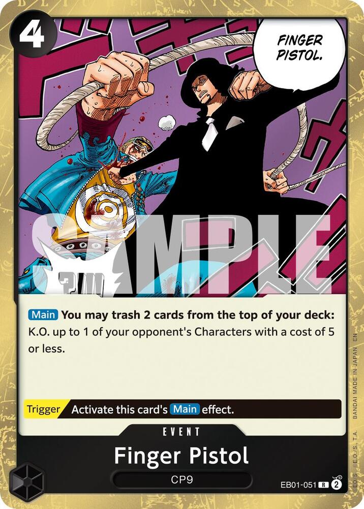 Finger Pistol (Reprint) EB01-051 card from Premium Booster -The Best- Vol. 2