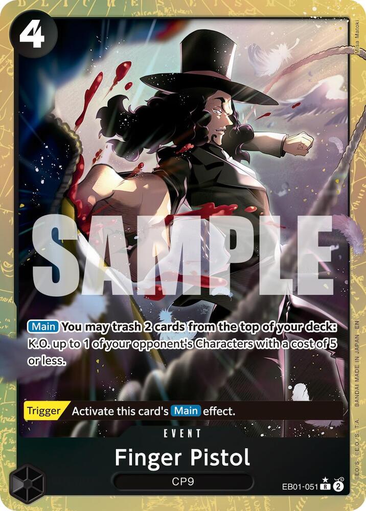Finger Pistol (Alternate Art) EB01-051 card from Premium Booster -The Best- Vol. 2