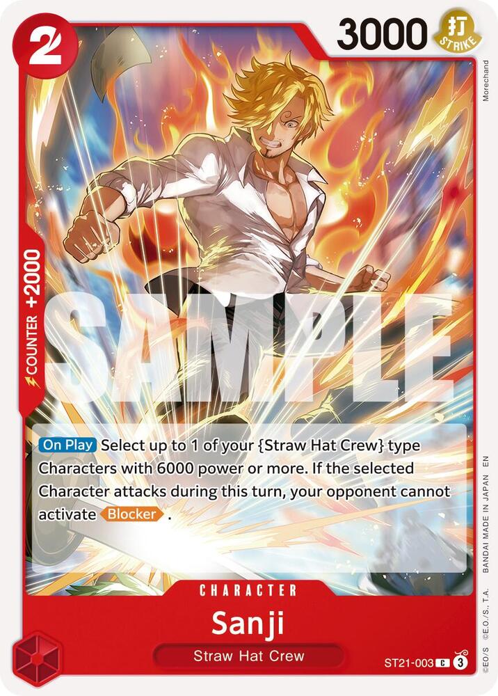 Sanji (Reprint) ST21-003 card from Premium Booster -The Best- Vol. 2