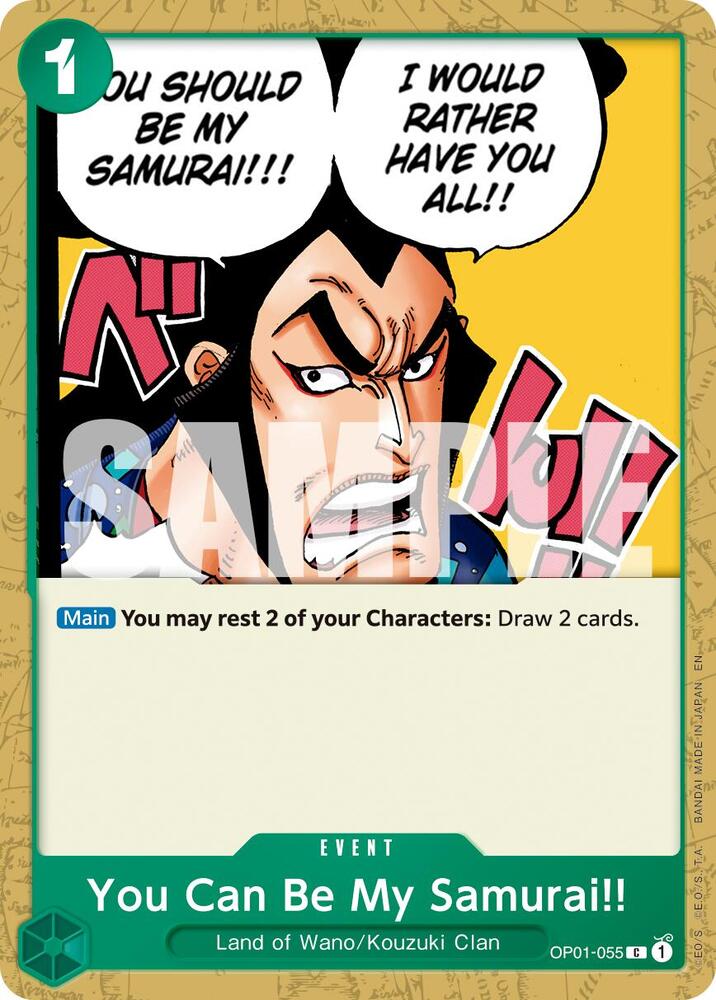 You Can Be My Samurai!! (Reprint) OP01-055 card from Premium Booster -The Best- Vol. 2