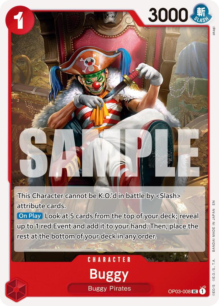 Buggy (Reprint) OP03-008 card from Premium Booster -The Best- Vol. 2