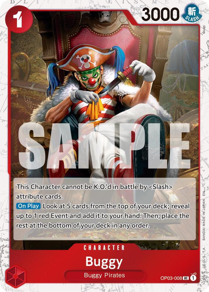 Buggy (Pirate Foil) OP03-008 card from Premium Booster -The Best- Vol. 2