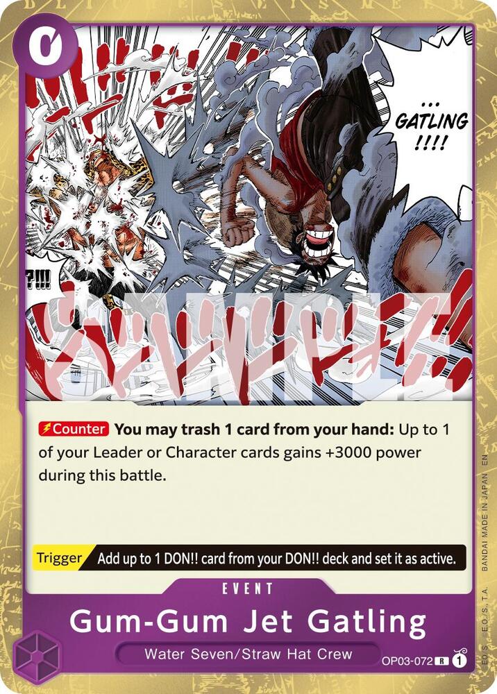 Gum-Gum Jet Gatling (Reprint) OP03-072 card from Premium Booster -The Best- Vol. 2
