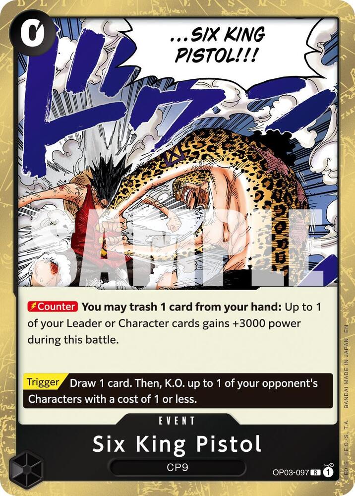 Six King Pistol (Reprint) OP03-097 card from Premium Booster -The Best- Vol. 2