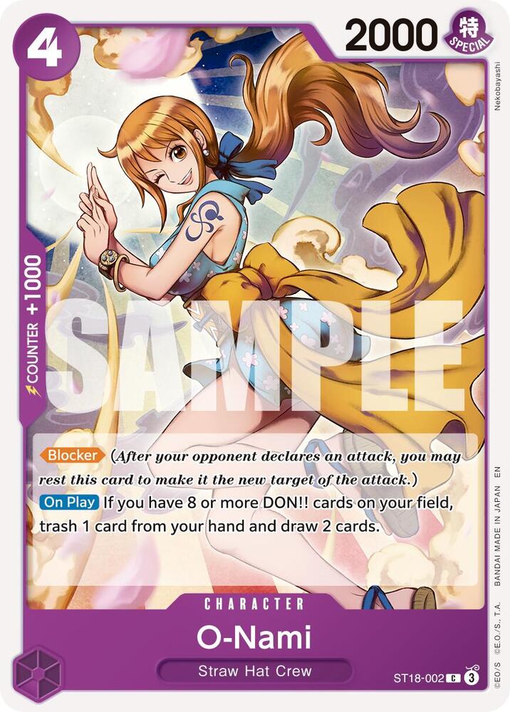 O-Nami (Reprint) ST18-002 card from Premium Booster -The Best- Vol. 2