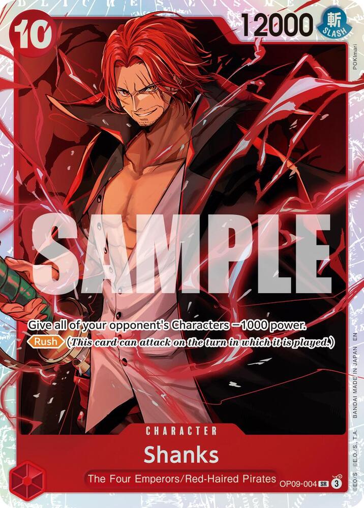 Shanks (Reprint) OP09-004 card from Premium Booster -The Best- Vol. 2