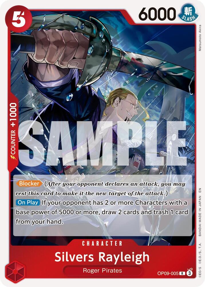 Silvers Rayleigh (Reprint) OP09-005 card from Premium Booster -The Best- Vol. 2