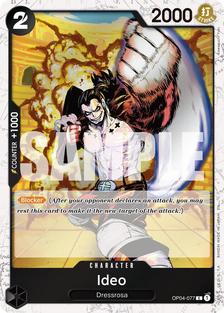 Ideo (Pirate Foil) OP04-077 card from Premium Booster -The Best- Vol. 2
