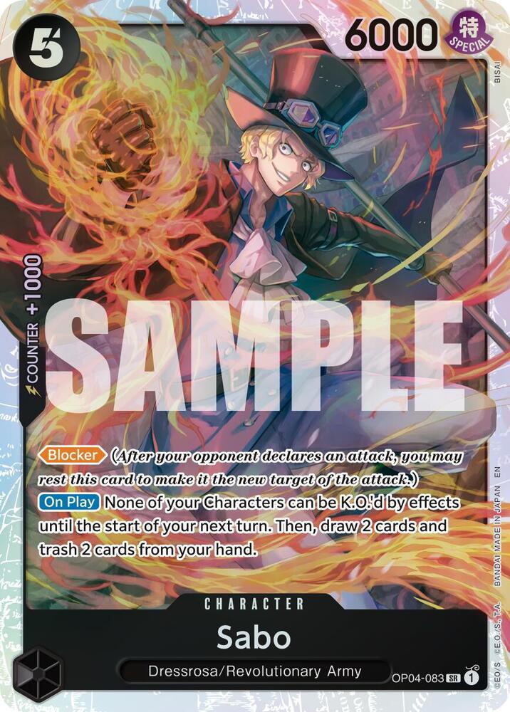 Sabo (Reprint) OP04-083 card from Premium Booster -The Best- Vol. 2