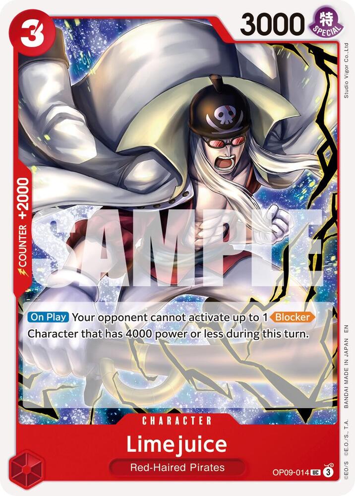 Limejuice (Reprint) OP09-014 card from Premium Booster -The Best- Vol. 2