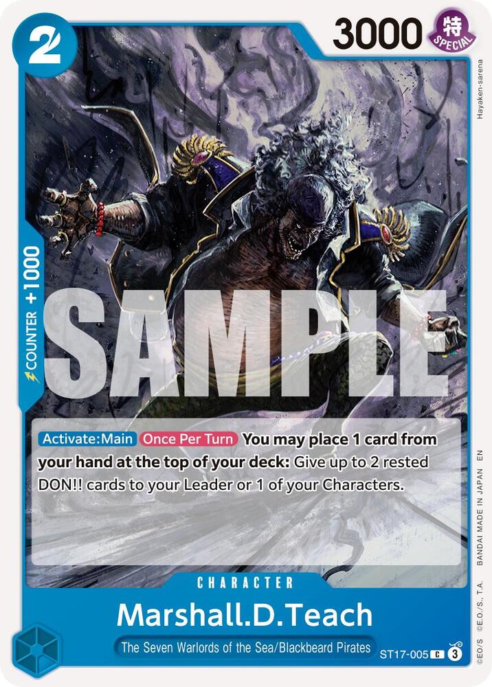 Marshall.D.Teach ST17-005 card from Premium Booster -The Best- Vol. 2