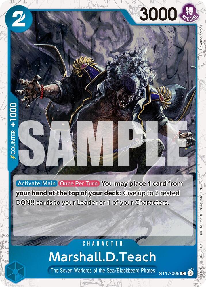Marshall.D.Teach (Pirate Foil) ST17-005 card from Premium Booster -The Best- Vol. 2