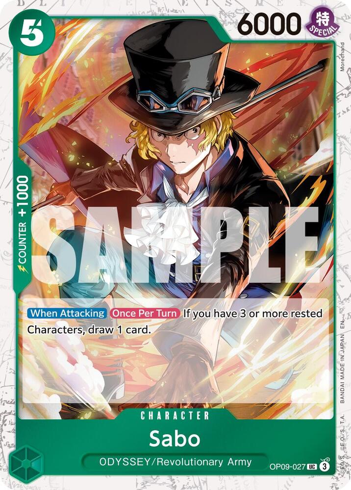 Sabo (Pirate Foil) OP09-027 card from Premium Booster -The Best- Vol. 2