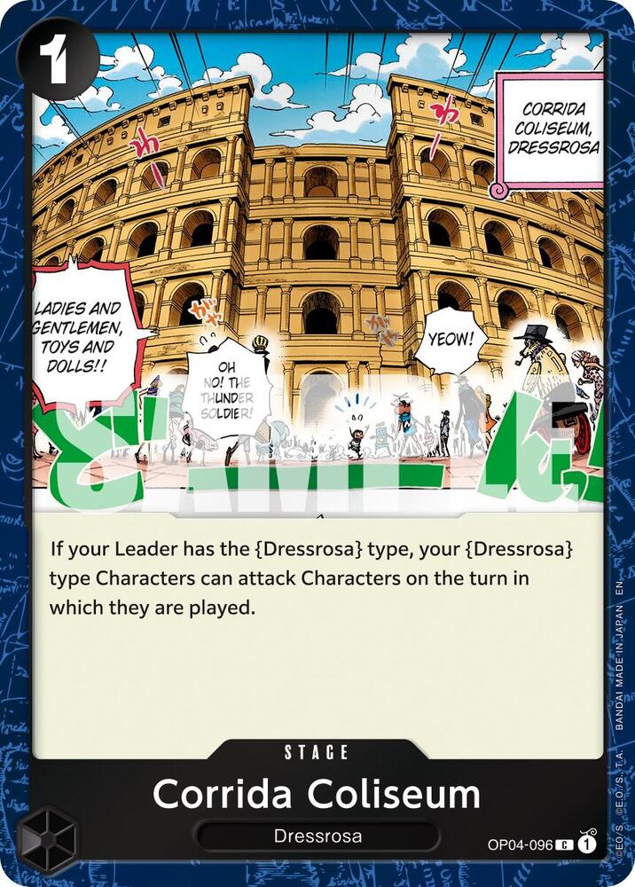 Corrida Coliseum (Pirate Foil) OP04-096 card from Premium Booster -The Best- Vol. 2