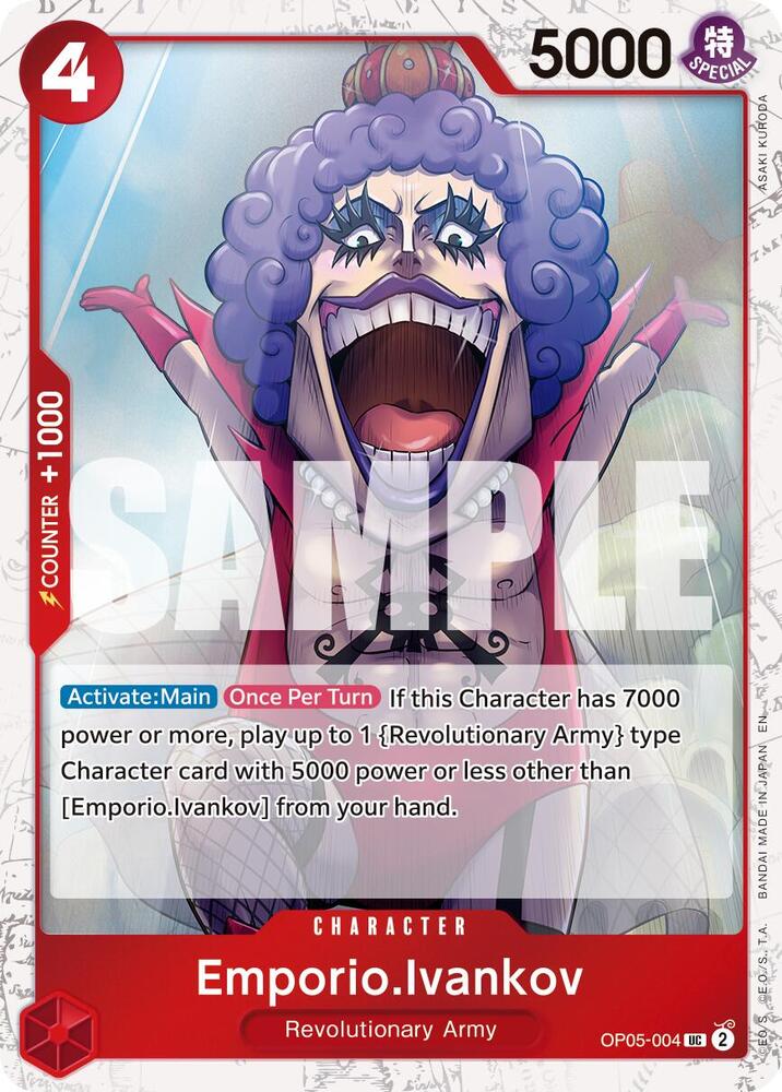 Emporio.Ivankov (Pirate Foil) OP05-004 card from Premium Booster -The Best- Vol. 2