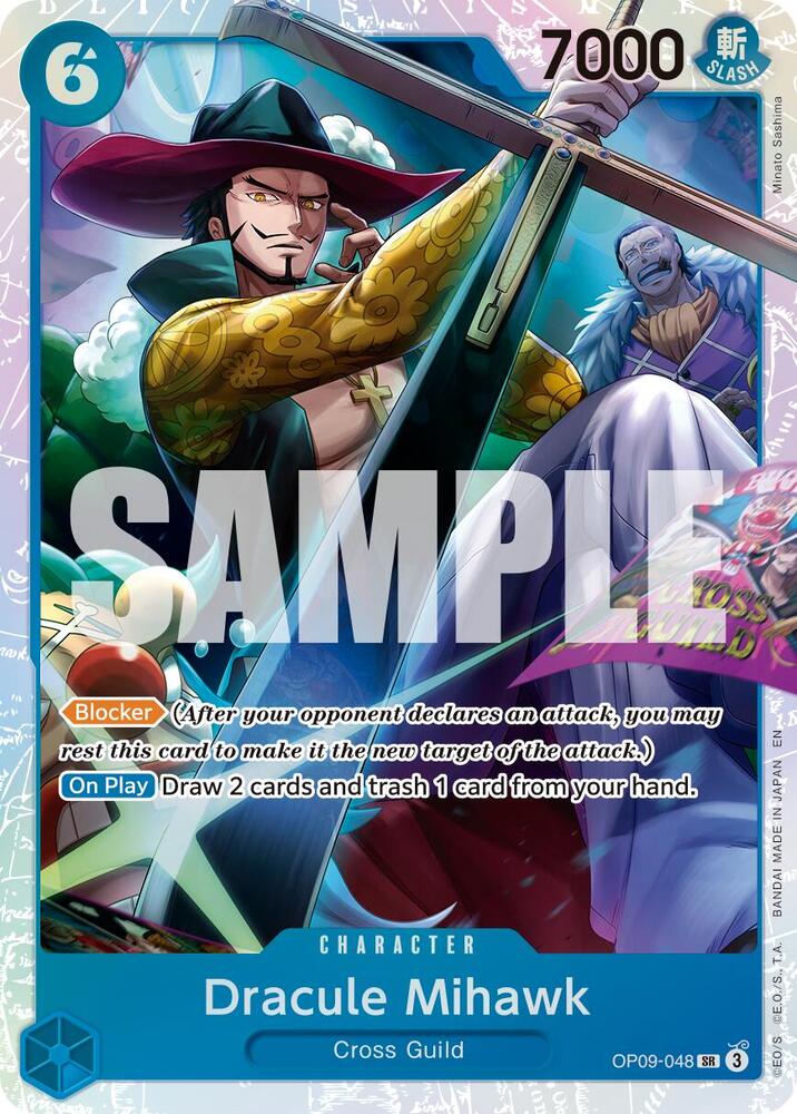 Dracule Mihawk (Reprint) OP09-048 card from Premium Booster -The Best- Vol. 2