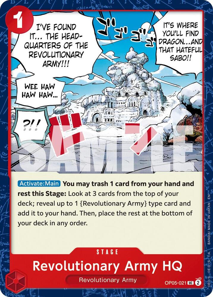 Revolutionary Army HQ (Reprint) OP05-021 card from Premium Booster -The Best- Vol. 2