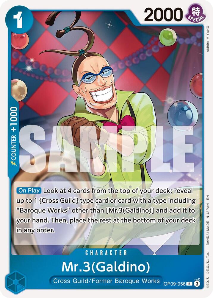Mr.3(Galdino) (Reprint) OP09-056 card from Premium Booster -The Best- Vol. 2