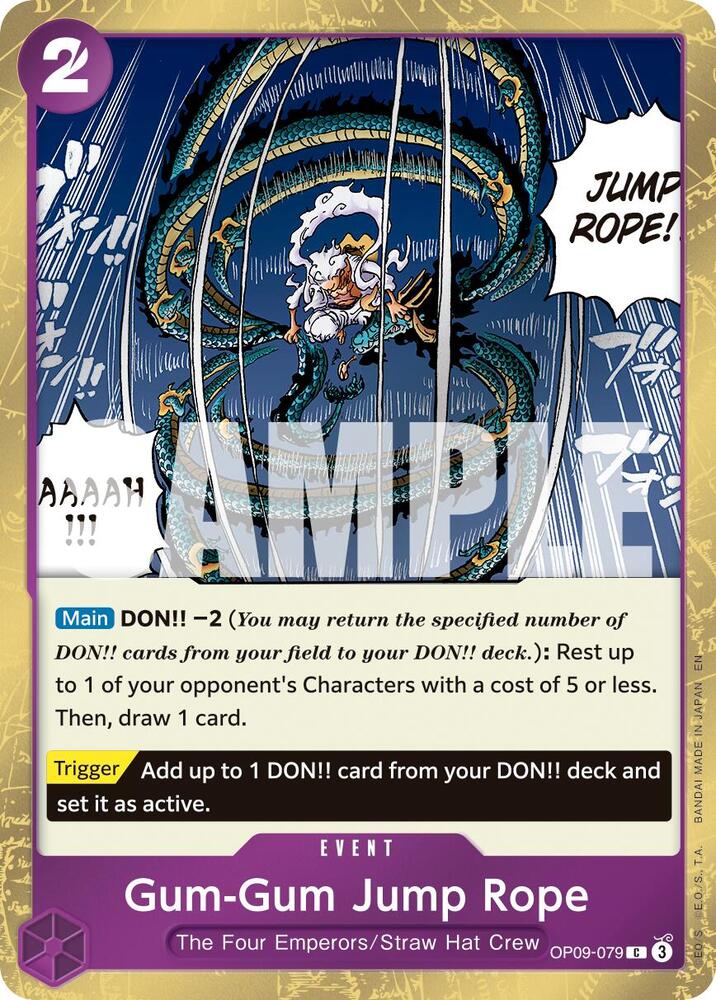 Gum-Gum Jump Rope (Pirate Foil) OP09-079 card from Premium Booster -The Best- Vol. 2