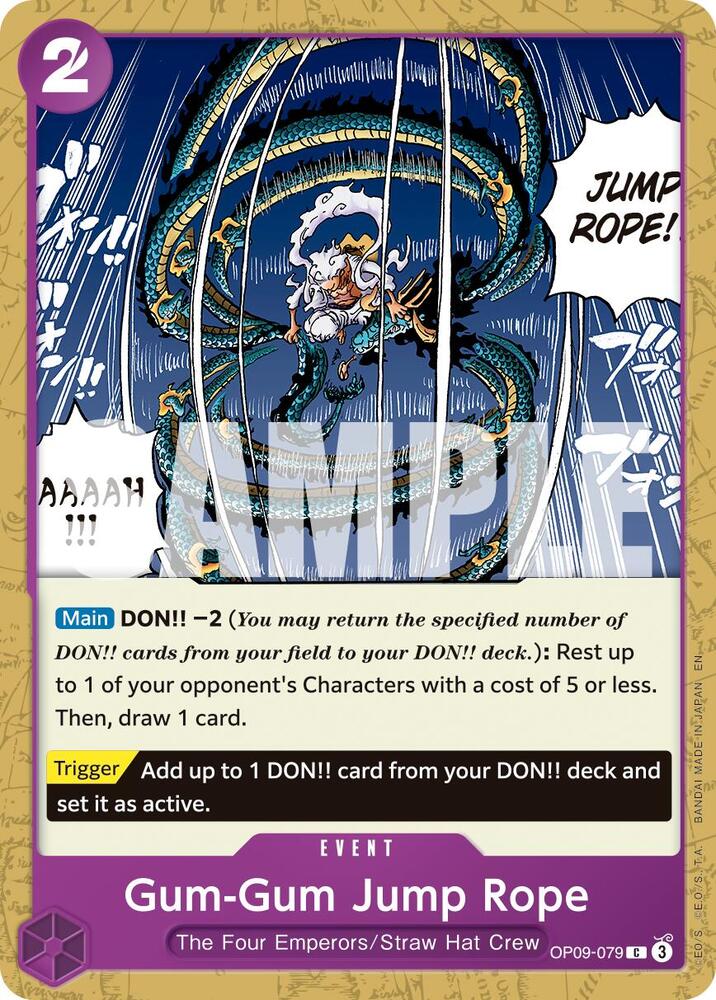 Gum-Gum Jump Rope (Reprint) OP09-079 card from Premium Booster -The Best- Vol. 2