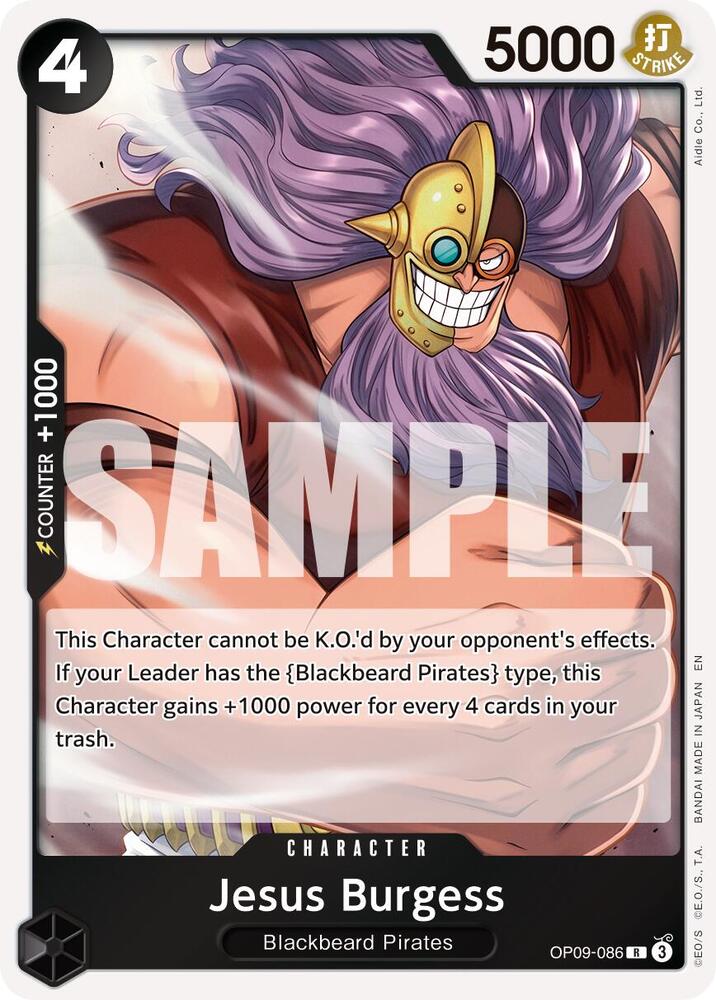 Jesus Burgess (Reprint) OP09-086 card from Premium Booster -The Best- Vol. 2