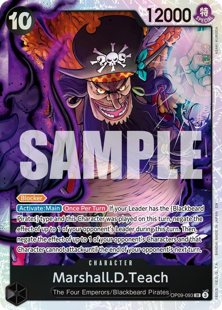 Marshall.D.Teach (Reprint) OP09-093 card from Premium Booster -The Best- Vol. 2