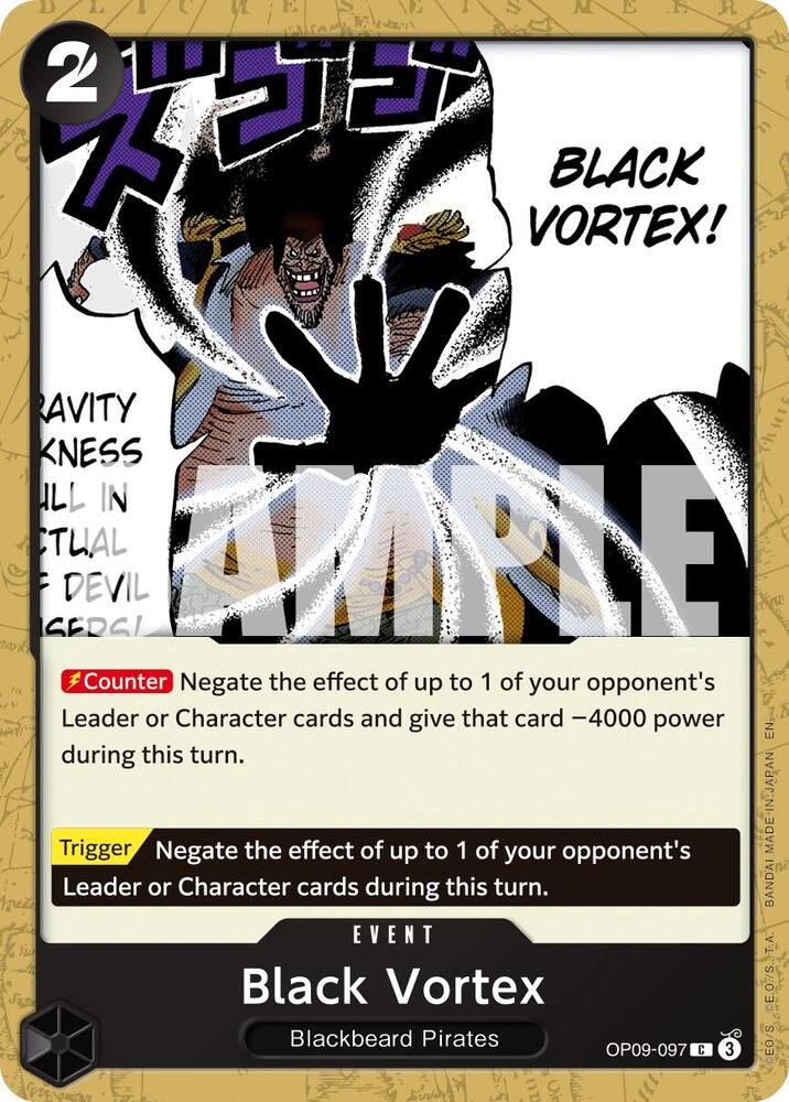 Black Vortex (Reprint) OP09-097 card from Premium Booster -The Best- Vol. 2