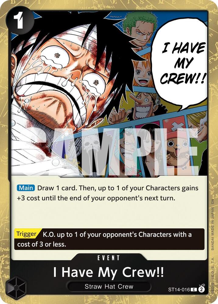 I Have My Crew!! (Pirate Foil) ST14-016 card from Premium Booster -The Best- Vol. 2