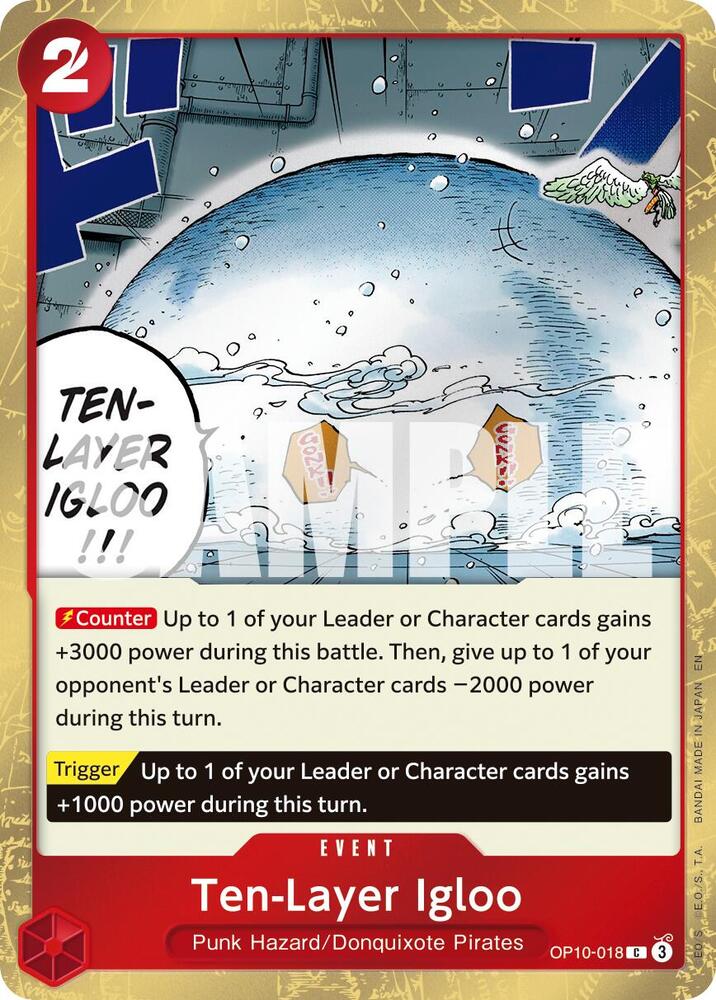 Ten-Layer Igloo (Pirate Foil) OP10-018 card from Premium Booster -The Best- Vol. 2