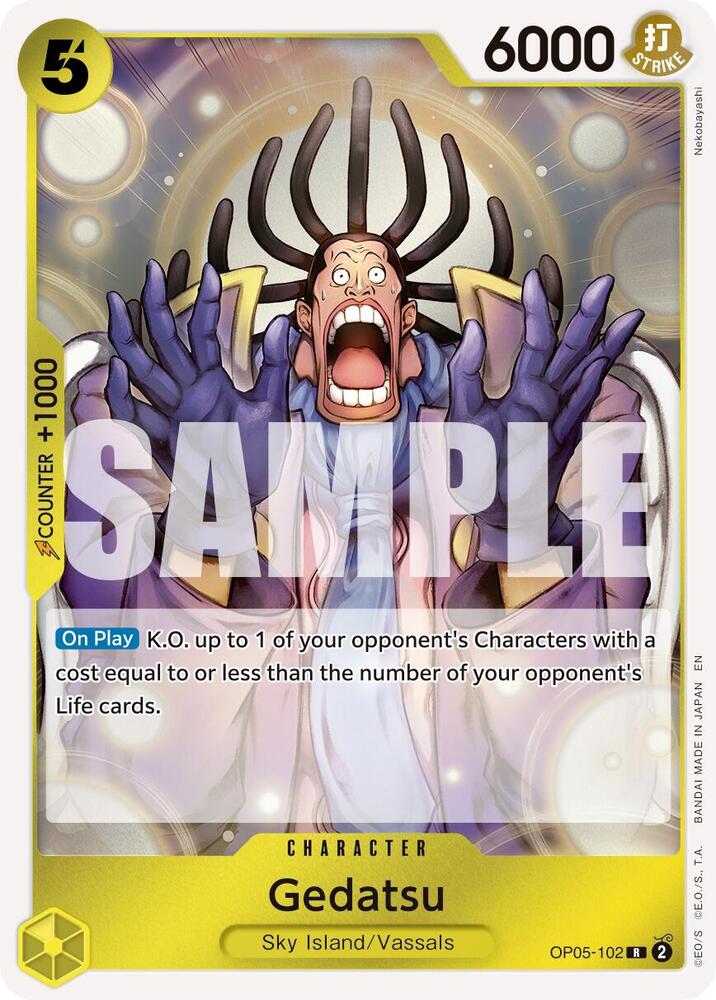 Gedatsu (Reprint) OP05-102 card from Premium Booster -The Best- Vol. 2