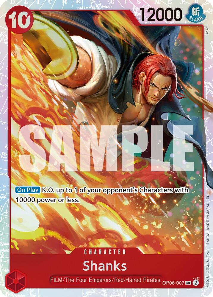 Shanks (Reprint) OP06-007 card from Premium Booster -The Best- Vol. 2