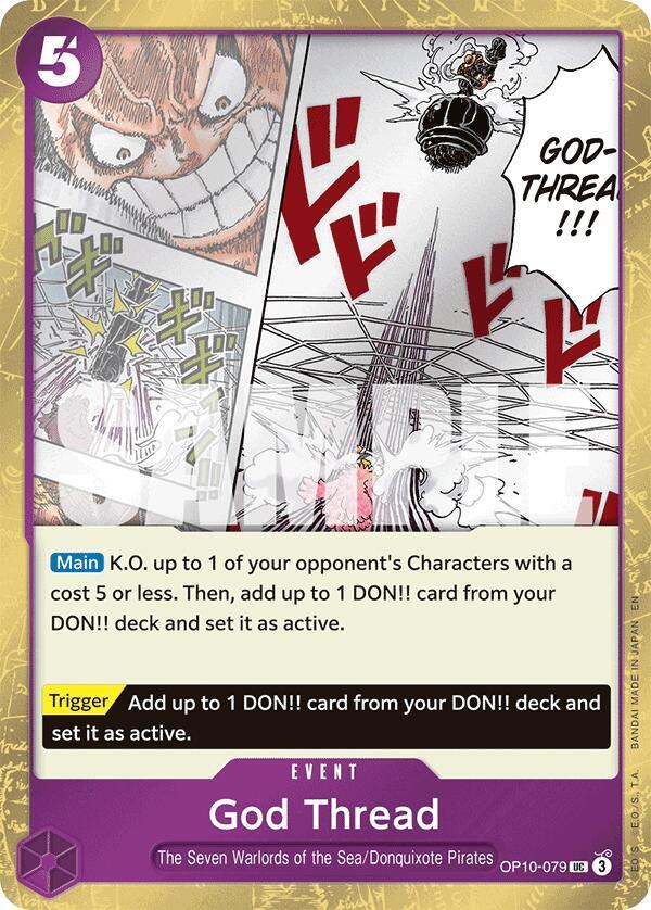 God Thread (Pirate Foil) OP10-079 card from Premium Booster -The Best- Vol. 2