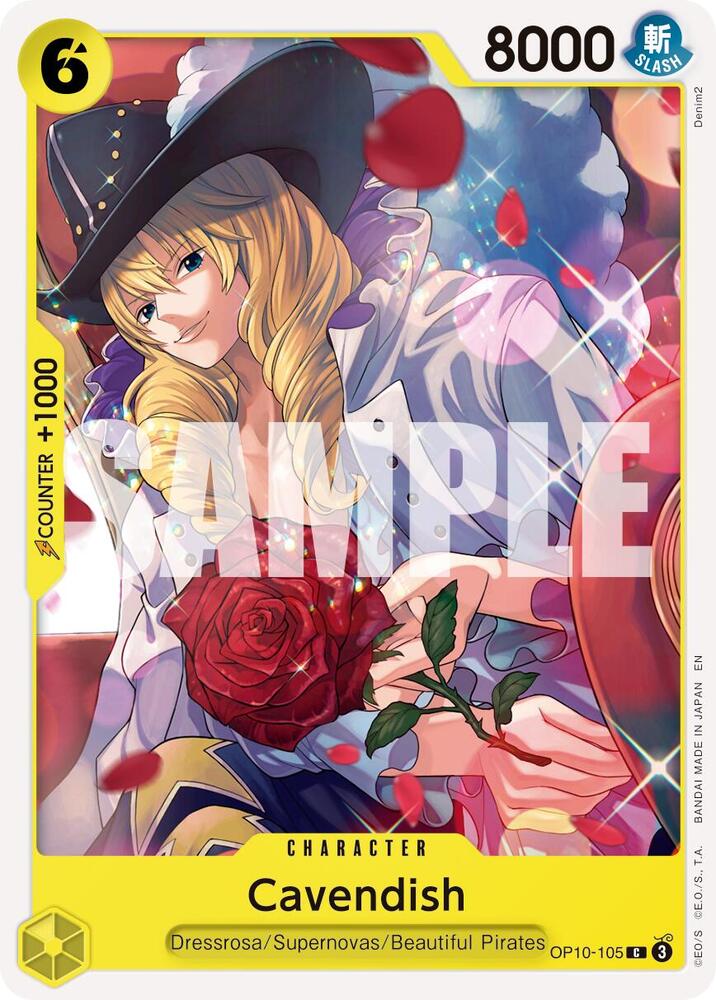 Cavendish (Reprint) OP10-105 card from Premium Booster -The Best- Vol. 2