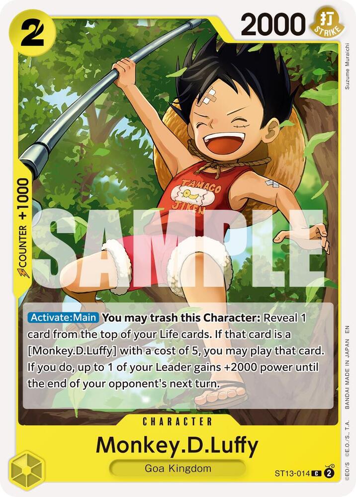 Monkey.D.Luffy (Reprint) ST13-014 card from Premium Booster -The Best- Vol. 2