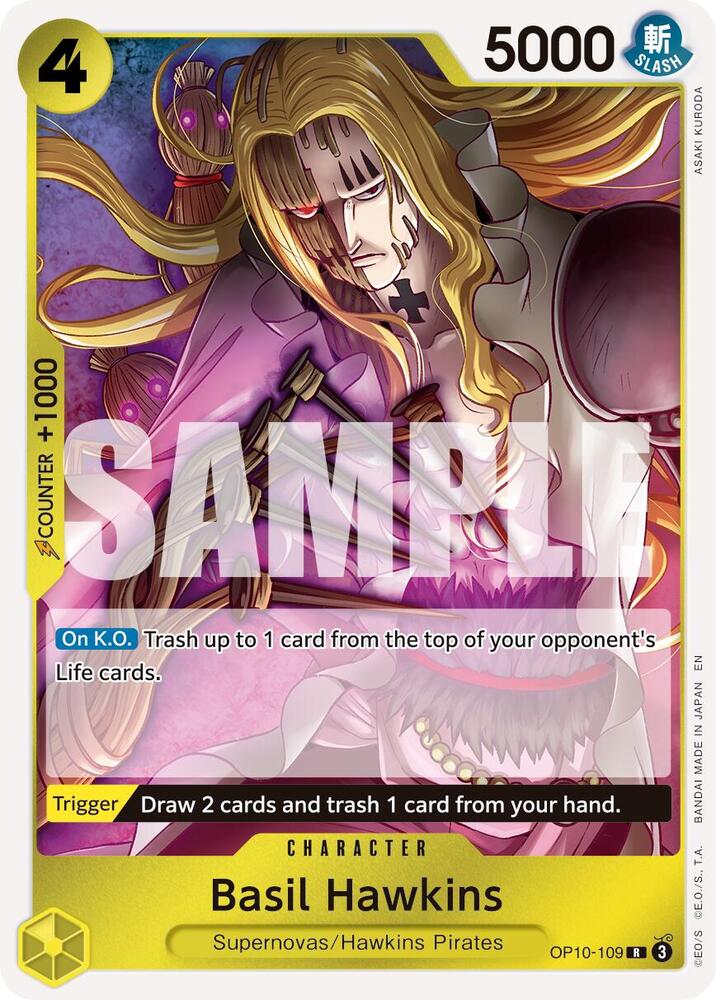 Basil Hawkins (Reprint) OP10-109 card from Premium Booster -The Best- Vol. 2