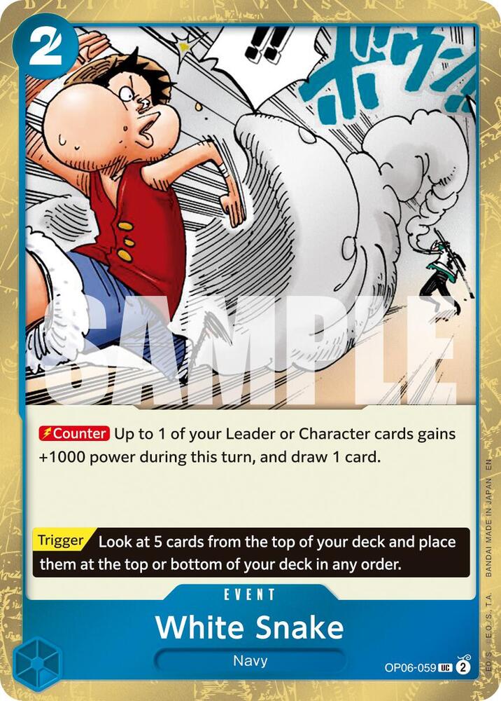 White Snake (Pirate Foil) OP06-059 card from Premium Booster -The Best- Vol. 2