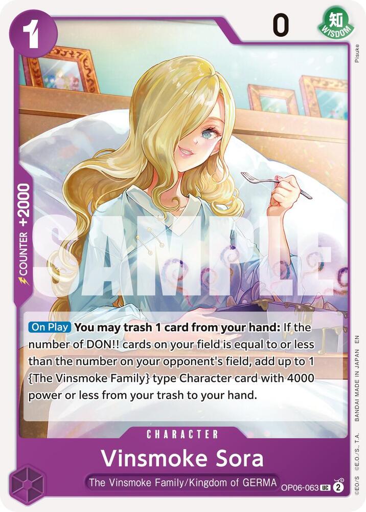 Vinsmoke Sora (Reprint) OP06-063 card from Premium Booster -The Best- Vol. 2