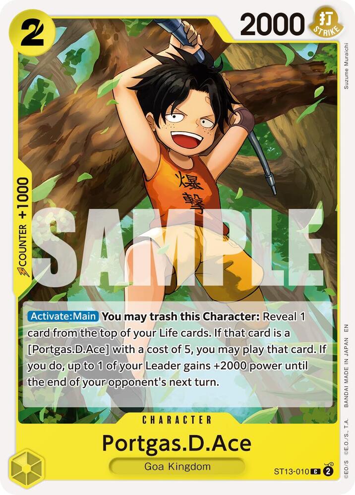 Portgas.D.Ace (Reprint) ST13-010 card from Premium Booster -The Best- Vol. 2