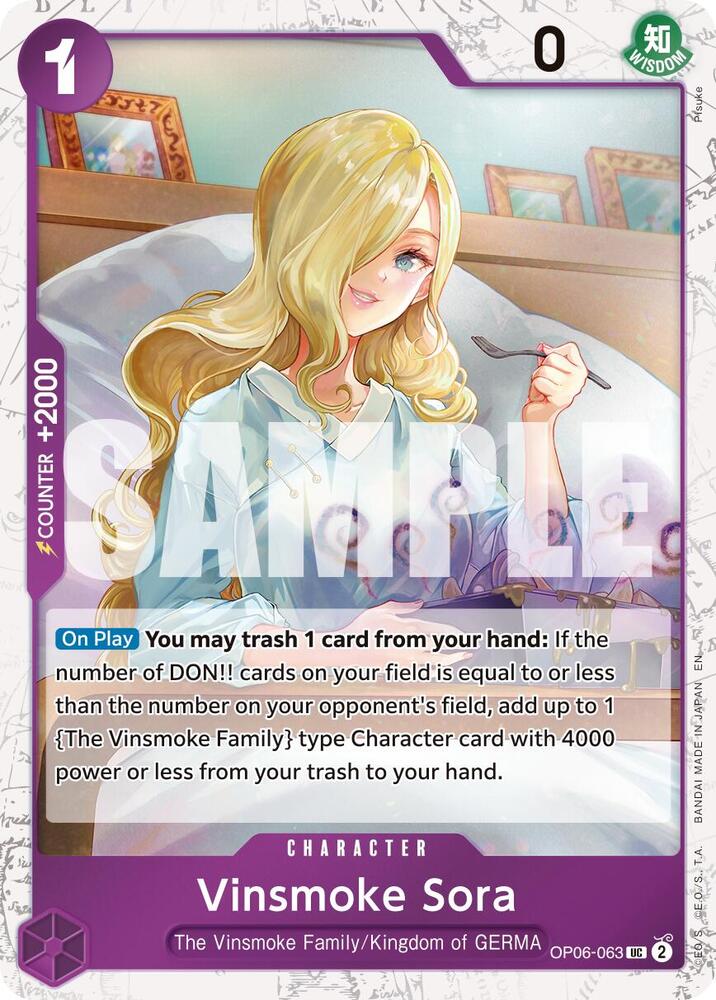 Vinsmoke Sora (Pirate Foil) OP06-063 card from Premium Booster -The Best- Vol. 2