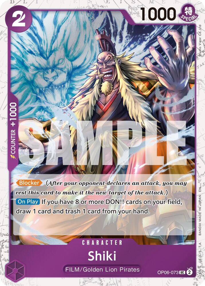 Shiki (Pirate Foil) OP06-073 card from Premium Booster -The Best- Vol. 2