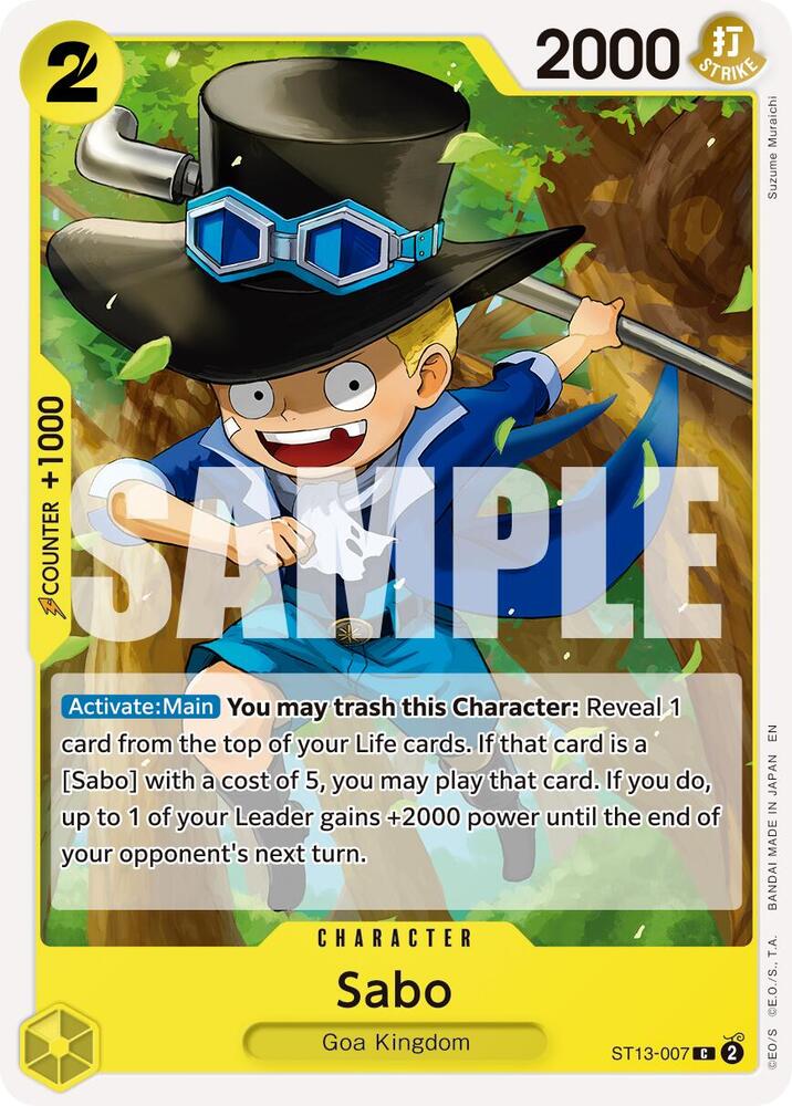 Sabo (Reprint) ST13-007 card from Premium Booster -The Best- Vol. 2