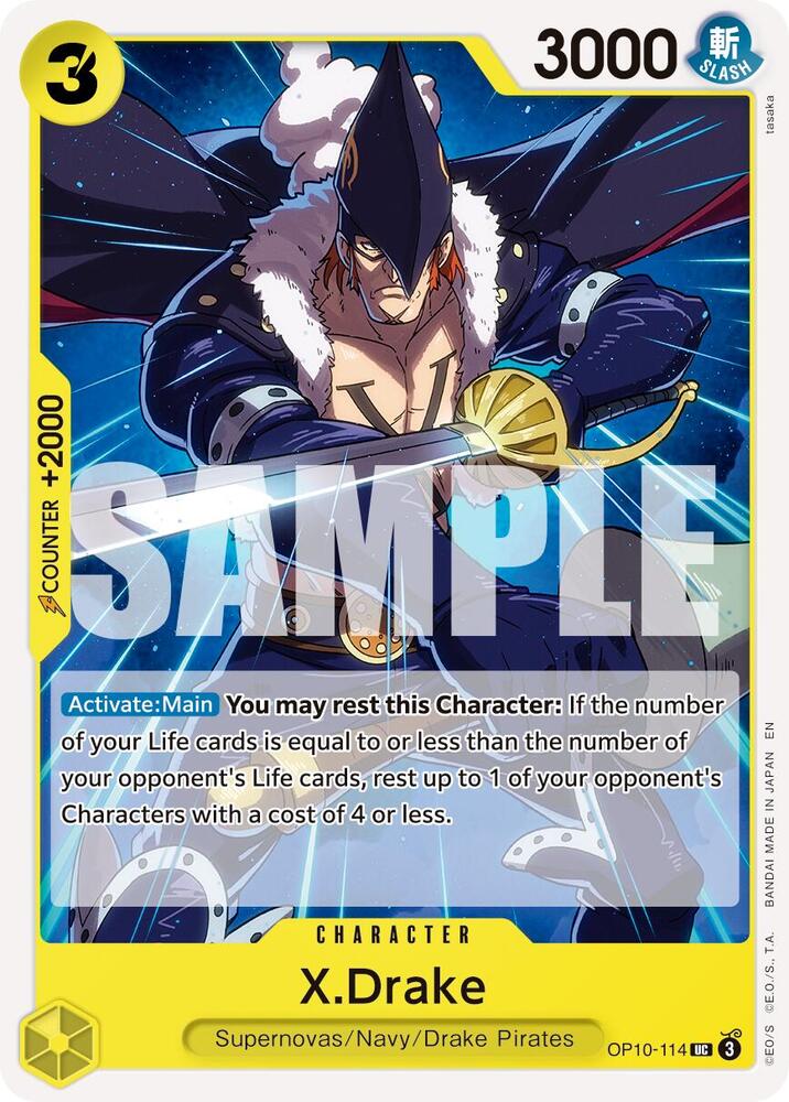 X.Drake (Reprint) OP10-114 card from Premium Booster -The Best- Vol. 2